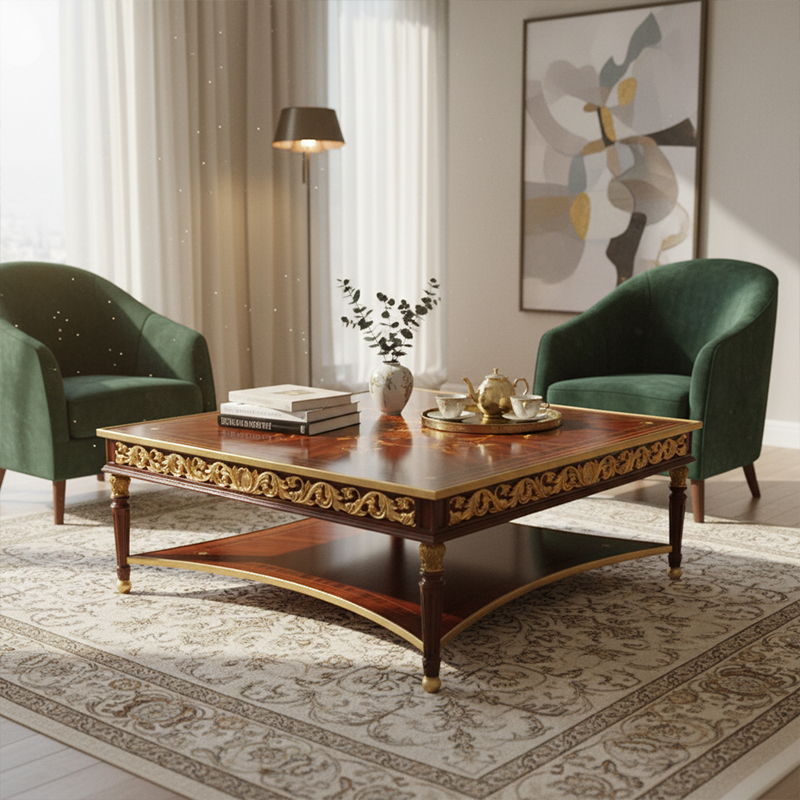 EKAR Sovereign Square Heritage Coffee Table | Luxury English Style Hand-Inlaid Center Table |,EKAR FURNITURE CO.,LTD,EKAR Sovereign Square Heritage Coffee Table | Luxury English Style Hand-Inlaid Center Table |,foshan furniture factory,custom Furniture factory,china furniture factory