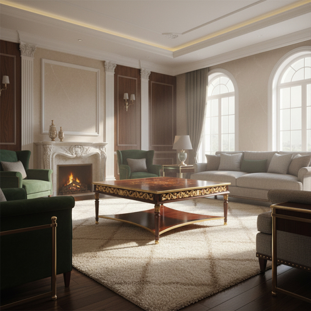 EKAR Sovereign Square Heritage Coffee Table | Luxury English Style Hand-Inlaid Center Table |,MY SHOP,EKAR Sovereign Square Heritage Coffee Table | Luxury English Style Hand-Inlaid Center Table |,foshan furniture factory,custom Furniture factory,china furniture factory