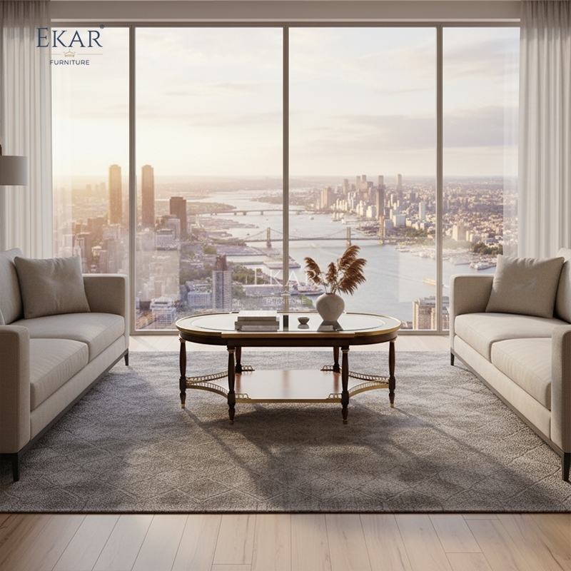 EKAR Royal Victoria Oval Coffee Table | Luxury British Style Glass Center Table |,EKAR FURNITURE CO.,LTD,EKAR Royal Victoria Oval Coffee Table | Luxury British Style Glass Center Table |,foshan furniture factory,custom Furniture factory,china furniture factory