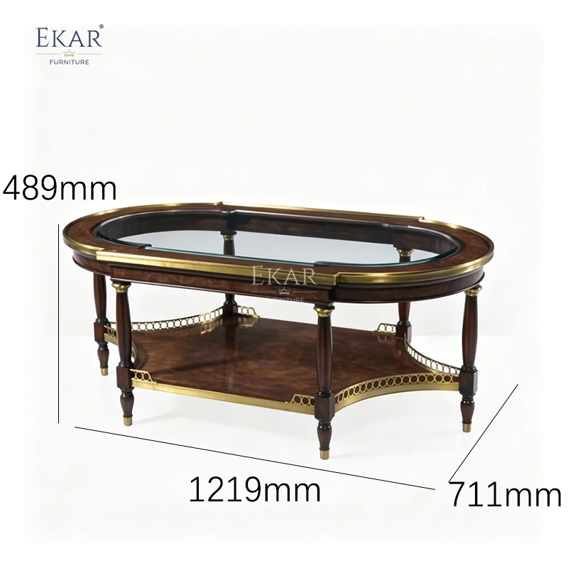 EKAR Royal Victoria Oval Coffee Table | Luxury British Style Glass Center Table |,EKAR FURNITURE CO.,LTD,EKAR Royal Victoria Oval Coffee Table | Luxury British Style Glass Center Table |,foshan furniture factory,custom Furniture factory,china furniture factory