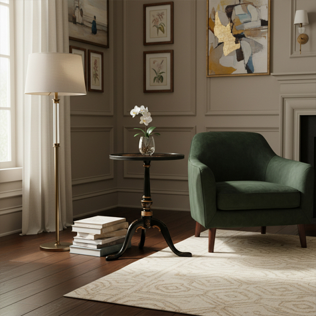 EKAR Dynasty Noir Side Table | Hand-Painted Chinoiserie End Table | Luxury English Style Furniture,EKAR FURNITURE CO.,LTD,EKAR Dynasty Noir Side Table | Hand-Painted Chinoiserie End Table | Luxury English Style Furniture,foshan furniture factory,custom Furniture factory,china furniture factory