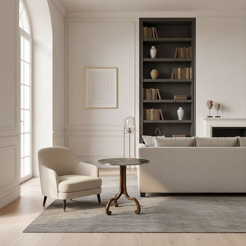 EKAR Sovereign Koi Luxury Side Table | Hand-Painted British Style End Table | EKAR FURNITURE Custom Seating,EKAR FURNITURE CO.,LTD,EKAR Sovereign Koi Luxury Side Table | Hand-Painted British Style End Table | EKAR FURNITURE Custom Seating,foshan furniture factory,custom Furniture factory,china furniture factory