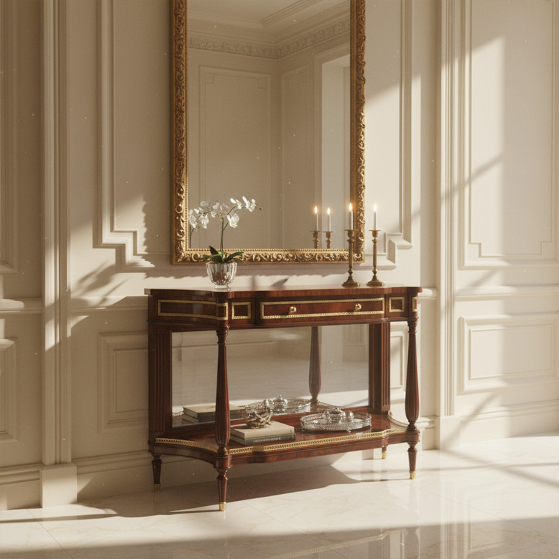 EKAR Sovereign Manor Luxury Console Table | British Style Mirrored Foyer Stand | Premium Custom Furniture,EKAR FURNITURE CO.,LTD,EKAR Sovereign Manor Luxury Console Table | British Style Mirrored Foyer Stand | Premium Custom Furniture,foshan furniture factory,custom Furniture factory,china furniture factory