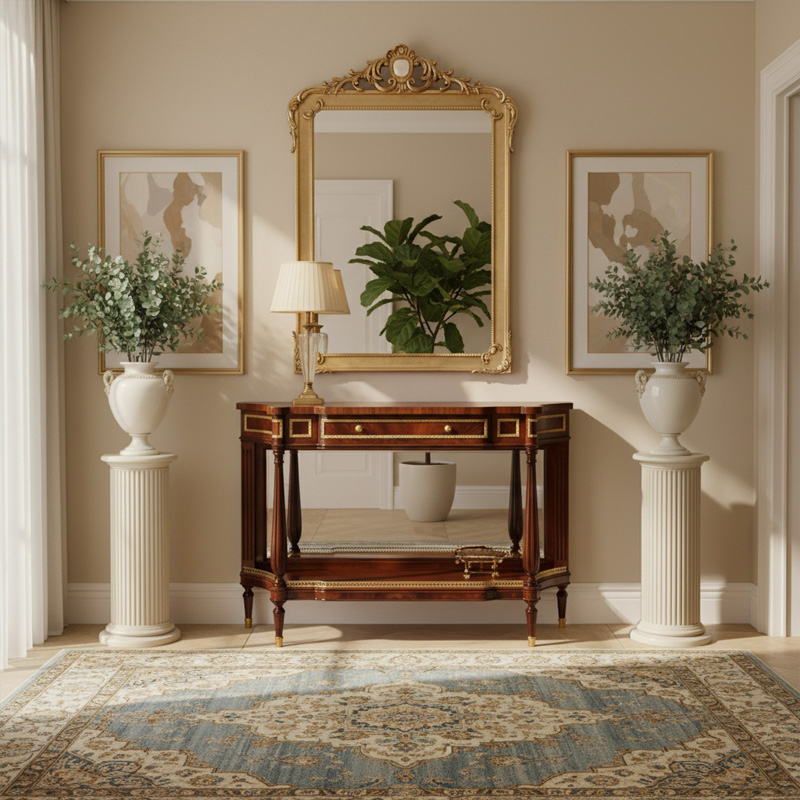 EKAR Sovereign Manor Luxury Console Table | British Style Mirrored Foyer Stand | Premium Custom Furniture,EKAR FURNITURE CO.,LTD,EKAR Sovereign Manor Luxury Console Table | British Style Mirrored Foyer Stand | Premium Custom Furniture,foshan furniture factory,custom Furniture factory,china furniture factory