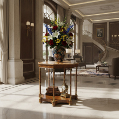 EKAR St. James Luxury Pedestal Stand | Hand-Inlaid British Style Lobby Table |,MY SHOP,EKAR St. James Luxury Pedestal Stand | Hand-Inlaid British Style Lobby Table |,foshan furniture factory,custom Furniture factory,china furniture factory