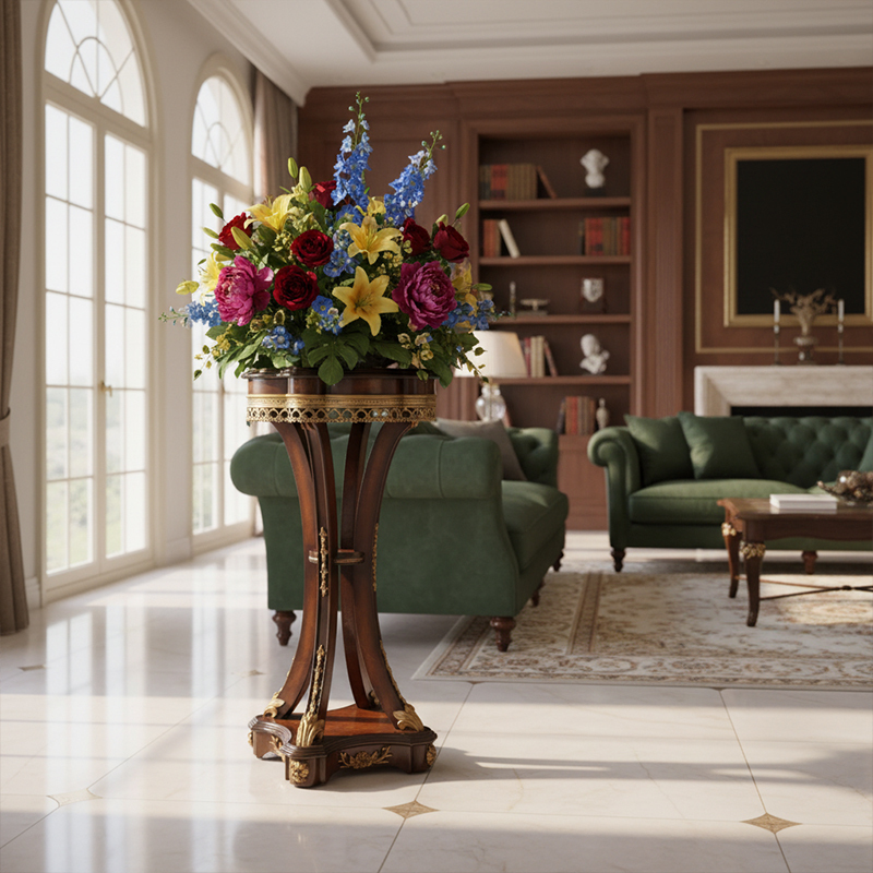 EKAR Royal Buckingham Luxury Pedestal Stand | Hand-Inlaid British Style Plant Stand |,EKAR FURNITURE CO.,LTD,EKAR Royal Buckingham Luxury Pedestal Stand | Hand-Inlaid British Style Plant Stand |,foshan furniture factory,custom Furniture factory,china furniture factory