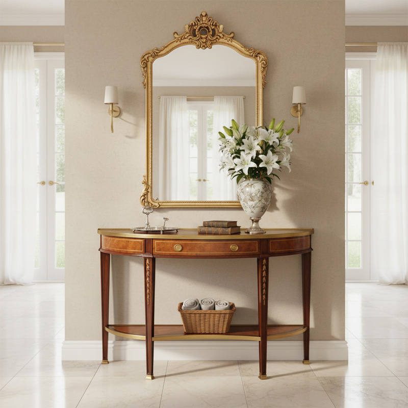 EKAR Furniture | Regency Heritage Demilune Console Table for Luxury Entryways,EKAR FURNITURE CO.,LTD,EKAR Furniture | Regency Heritage Demilune Console Table for Luxury Entryways,foshan furniture factory,custom Furniture factory,china furniture factory