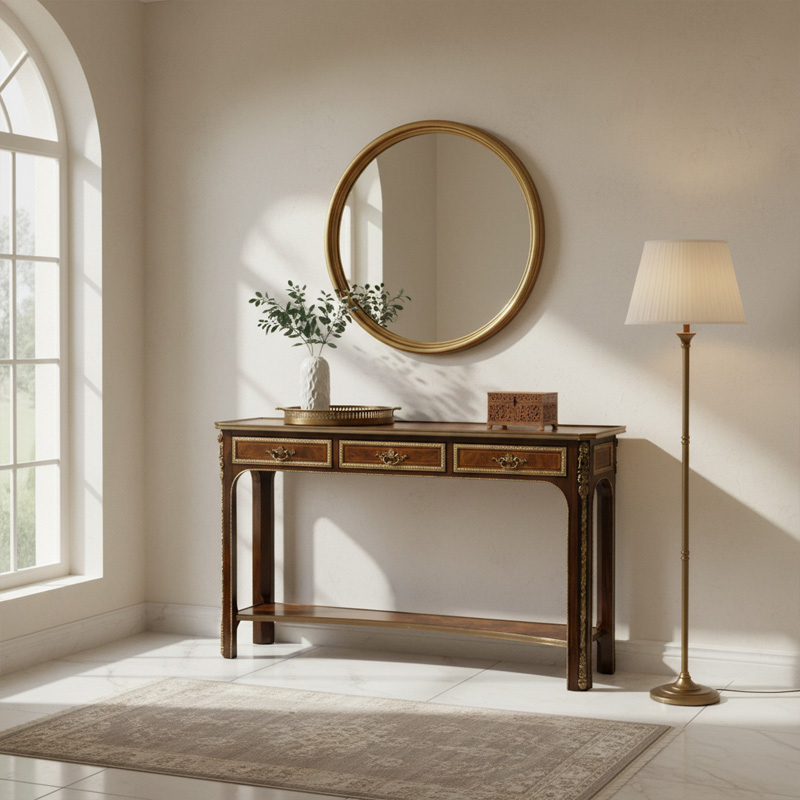 EKAR Furniture | Regency Grandeur Burl Walnut Console Table - British Classical Style,EKAR FURNITURE CO.,LTD,EKAR Furniture | Regency Grandeur Burl Walnut Console Table - British Classical Style,foshan furniture factory,custom Furniture factory,china furniture factory