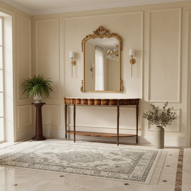 EKAR Heritage Manor Luxury Console Table | British Style Hand-Inlaid Hallway Sideboard |,MY SHOP,EKAR Heritage Manor Luxury Console Table | British Style Hand-Inlaid Hallway Sideboard |,foshan furniture factory,custom Furniture factory,china furniture factory