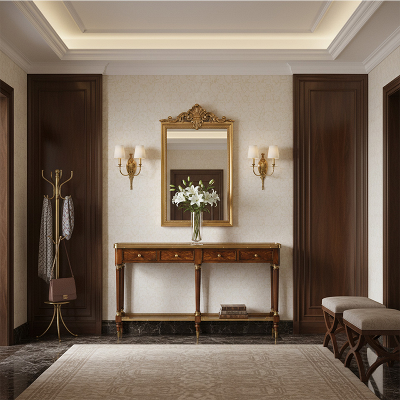 EKAR Sovereign Manor Luxury Console Table | Hand-Inlaid English Style Hallway Cabinet |,EKAR FURNITURE CO.,LTD,EKAR Sovereign Manor Luxury Console Table | Hand-Inlaid English Style Hallway Cabinet |,foshan furniture factory,custom Furniture factory,china furniture factory