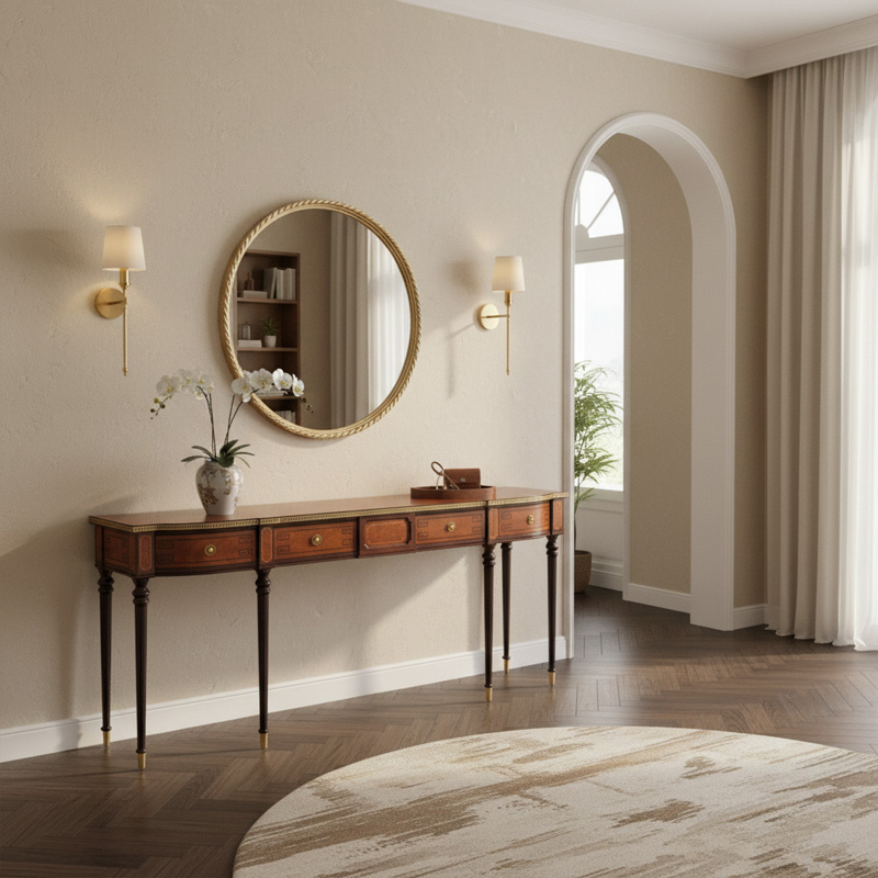 EKAR Regent Grand Hallway Inlaid Gallery Console | Luxury British Style Extra Long Sideboard |EKAR FURNITURE,EKAR FURNITURE CO.,LTD,EKAR Regent Grand Hallway Inlaid Gallery Console | Luxury British Style Extra Long Sideboard |EKAR FURNITURE,foshan furniture factory,custom Furniture factory,china furniture factory