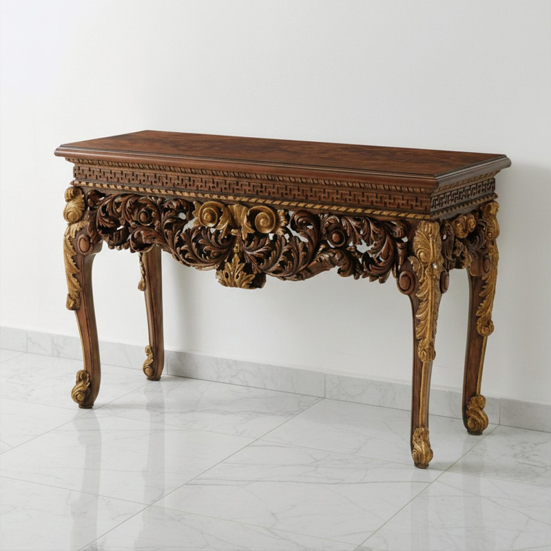 EKAR Furniture | Sovereign Heritage Gilded Baroque Console Table for Grand Entryways,EKAR FURNITURE CO.,LTD,EKAR Furniture | Sovereign Heritage Gilded Baroque Console Table for Grand Entryways,foshan furniture factory,custom Furniture factory,china furniture factory