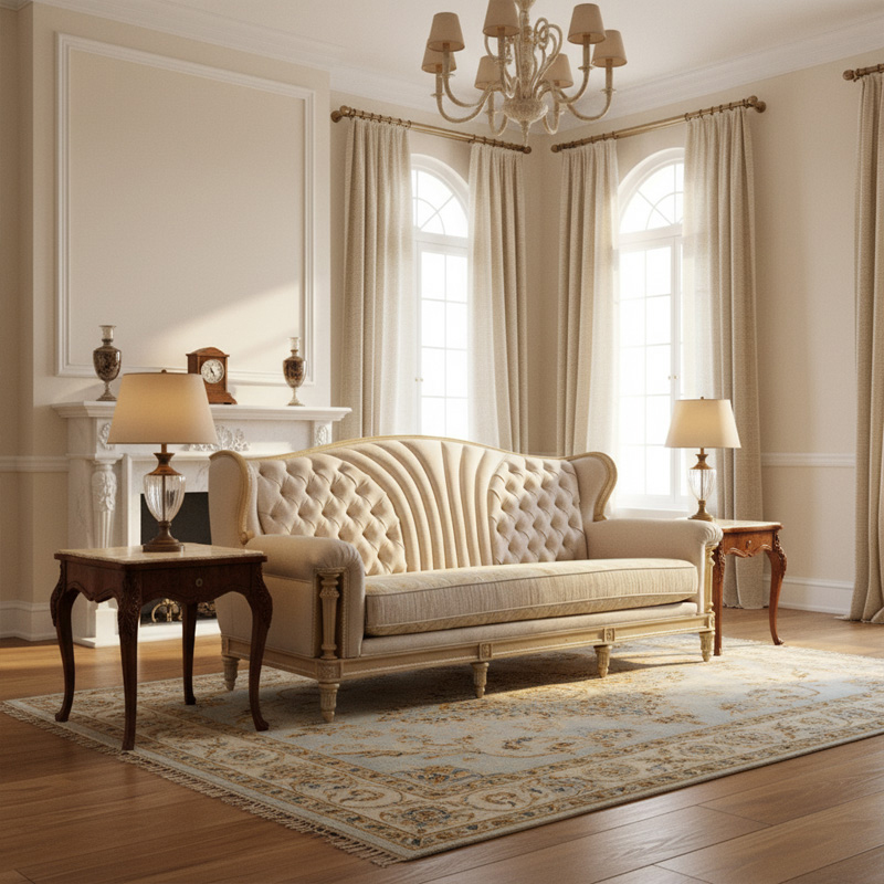 EKAR Seraphina Luxury Wingback Sofa | Tufted Sunburst Design Couch | Premium Custom Parlor Furniture,EKAR FURNITURE CO.,LTD,EKAR Seraphina Luxury Wingback Sofa | Tufted Sunburst Design Couch | Premium Custom Parlor Furniture,foshan furniture factory,custom Furniture factory,china furniture factory