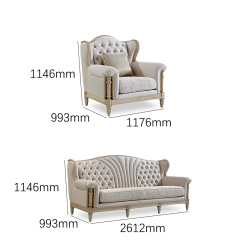 EKAR Seraphina Luxury Wingback Sofa | Tufted Sunburst Design Couch | Premium Custom Parlor Furniture,EKAR FURNITURE CO.,LTD,EKAR Seraphina Luxury Wingback Sofa | Tufted Sunburst Design Couch | Premium Custom Parlor Furniture,foshan furniture factory,custom Furniture factory,china furniture factory