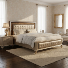 EKAR Zenith Imperial Tufted Bed | Luxury Neoclassical Champagne Bedroom Furniture | Foshan Custom Factory,EKAR FURNITURE CO.,LTD,EKAR Zenith Imperial Tufted Bed | Luxury Neoclassical Champagne Bedroom Furniture | Foshan Custom Factory,foshan furniture factory,custom Furniture factory,china furniture factory