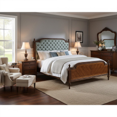 EKAR Heritage Sovereign Luxury Bed | American Style Tufted Headboard Bed Frame | Premium Master Bedroom Furniture,EKAR FURNITURE CO.,LTD,EKAR Heritage Sovereign Luxury Bed | American Style Tufted Headboard Bed Frame | Premium Master Bedroom Furniture,foshan furniture factory,custom Furniture factory,china furniture factory