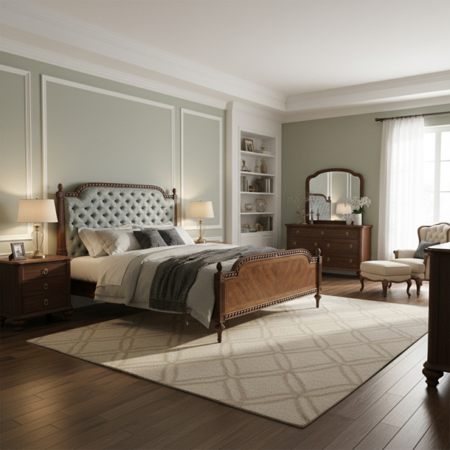 EKAR Heritage Sovereign Luxury Bed | American Style Tufted Headboard Bed Frame | Premium Master Bedroom Furniture,EKAR FURNITURE CO.,LTD,EKAR Heritage Sovereign Luxury Bed | American Style Tufted Headboard Bed Frame | Premium Master Bedroom Furniture,foshan furniture factory,custom Furniture factory,china furniture factory