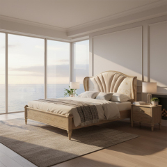 EKAR Aurelia Heritage Luxury Bed | Hand-Carved Champagne Wood Bed Frame | Premium Master Bedroom Furniture,MY SHOP,EKAR Aurelia Heritage Luxury Bed | Hand-Carved Champagne Wood Bed Frame | Premium Master Bedroom Furniture,foshan furniture factory,custom Furniture factory,china furniture factory