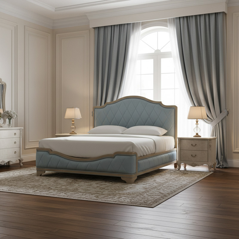 EKAR Furniture | Morgan Manor Diamond-Tufted Luxury Bed Frame - American Classical Style,EKAR FURNITURE CO.,LTD,EKAR Furniture | Morgan Manor Diamond-Tufted Luxury Bed Frame - American Classical Style,foshan furniture factory,custom Furniture factory,china furniture factory