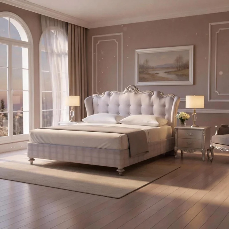 EKAR Furniture | Windsor Serenity Wingback Bed - Luxury Tufted American Classical Bed Frame,EKAR FURNITURE CO.,LTD,EKAR Furniture | Windsor Serenity Wingback Bed - Luxury Tufted American Classical Bed Frame,foshan furniture factory,custom Furniture factory,china furniture factory