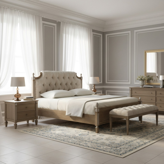 EKAR Furniture | Windsor Serenity Wingback Bed - Luxury Tufted American Classical Bed Frame,MY SHOP,EKAR Furniture | Windsor Serenity Wingback Bed - Luxury Tufted American Classical Bed Frame,foshan furniture factory,custom Furniture factory,china furniture factory