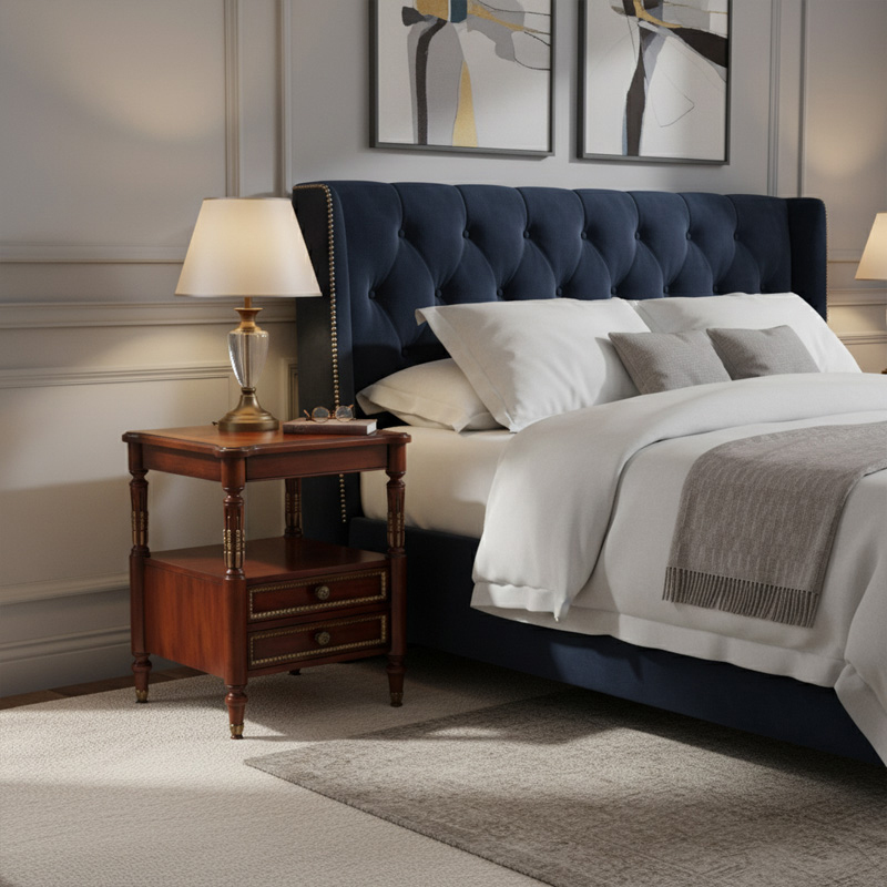 EKAR Heritage Manor Luxury Nightstand | American Style Hand-Carved Bedside Table |,EKAR FURNITURE CO.,LTD,EKAR Heritage Manor Luxury Nightstand | American Style Hand-Carved Bedside Table |,foshan furniture factory,custom Furniture factory,china furniture factory