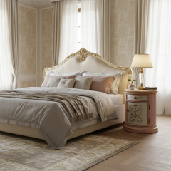 EKAR Seraphina Luxury Rose & Gold Nightstand | Hand-Painted Neoclassical Bedside Table |,MY SHOP,EKAR Seraphina Luxury Rose & Gold Nightstand | Hand-Painted Neoclassical Bedside Table |,foshan furniture factory,custom Furniture factory,china furniture factory