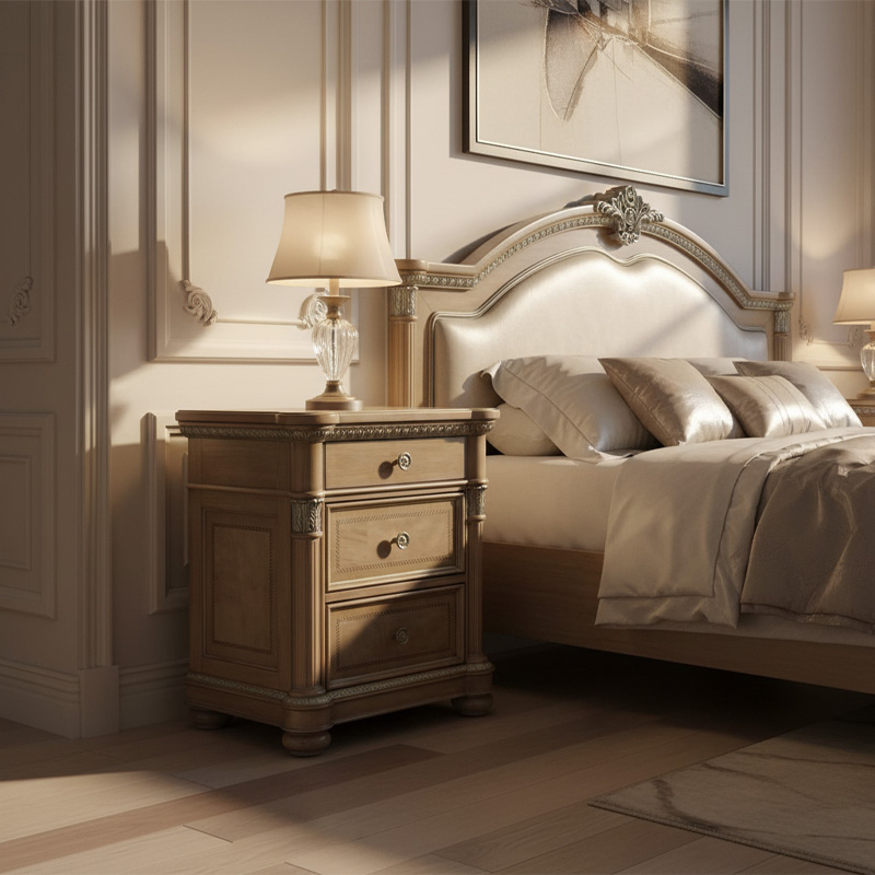EKAR Sovereign Manor Luxury Nightstand | Hand-Carved Weathered Wood Bedside Chest |,EKAR FURNITURE CO.,LTD,EKAR Sovereign Manor Luxury Nightstand | Hand-Carved Weathered Wood Bedside Chest |,foshan furniture factory,custom Furniture factory,china furniture factory