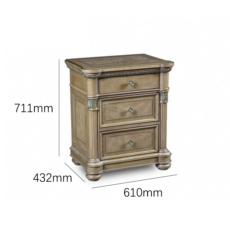 EKAR Sovereign Manor Luxury Nightstand | Hand-Carved Weathered Wood Bedside Chest |,EKAR FURNITURE CO.,LTD,EKAR Sovereign Manor Luxury Nightstand | Hand-Carved Weathered Wood Bedside Chest |,foshan furniture factory,custom Furniture factory,china furniture factory