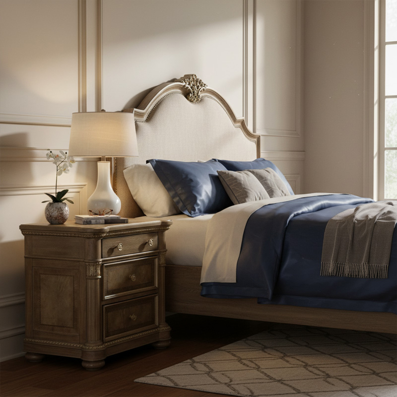 EKAR Heritage Sovereign Luxury Nightstand | Hand-Carved American Style Bedside Chest | EKAR FURNITURE,EKAR FURNITURE CO.,LTD,EKAR Heritage Sovereign Luxury Nightstand | Hand-Carved American Style Bedside Chest | EKAR FURNITURE,foshan furniture factory,custom Furniture factory,china furniture factory