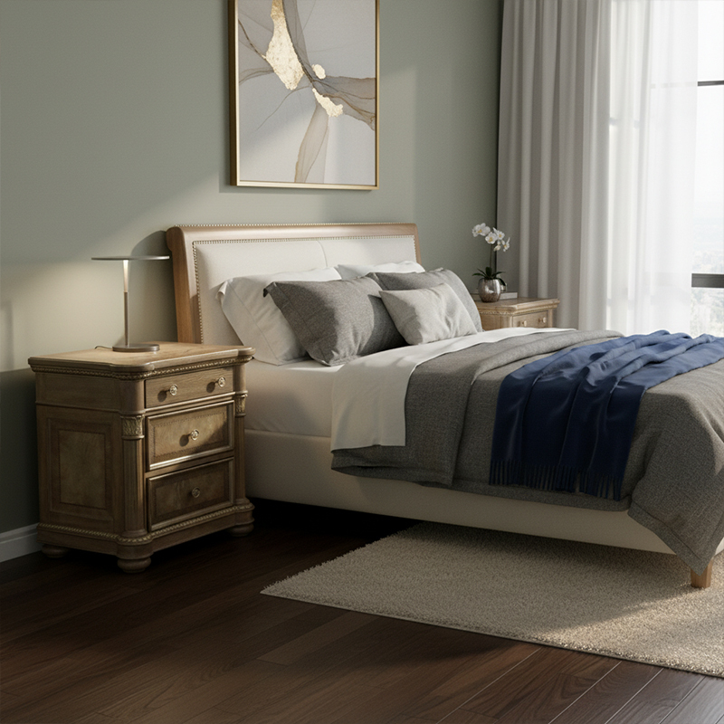 EKAR Heritage Sovereign Luxury Nightstand | Hand-Carved American Style Bedside Chest | EKAR FURNITURE,EKAR FURNITURE CO.,LTD,EKAR Heritage Sovereign Luxury Nightstand | Hand-Carved American Style Bedside Chest | EKAR FURNITURE,foshan furniture factory,custom Furniture factory,china furniture factory