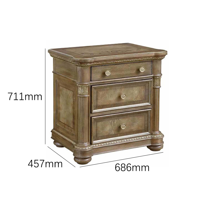 EKAR Heritage Sovereign Luxury Nightstand | Hand-Carved American Style Bedside Chest | EKAR FURNITURE,EKAR FURNITURE CO.,LTD,EKAR Heritage Sovereign Luxury Nightstand | Hand-Carved American Style Bedside Chest | EKAR FURNITURE,foshan furniture factory,custom Furniture factory,china furniture factory