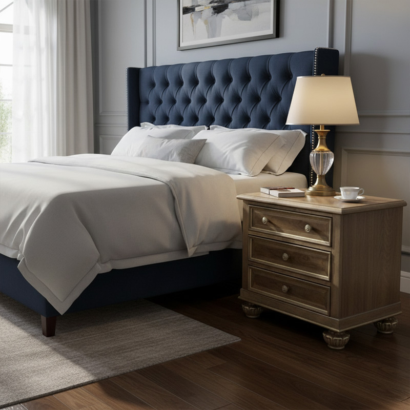 EKAR Belvedere Heritage Nightstand | Luxury American Style Bedside Table | Foshan Custom Furniture Factory,EKAR FURNITURE CO.,LTD,EKAR Belvedere Heritage Nightstand | Luxury American Style Bedside Table | Foshan Custom Furniture Factory,foshan furniture factory,custom Furniture factory,china furniture factory