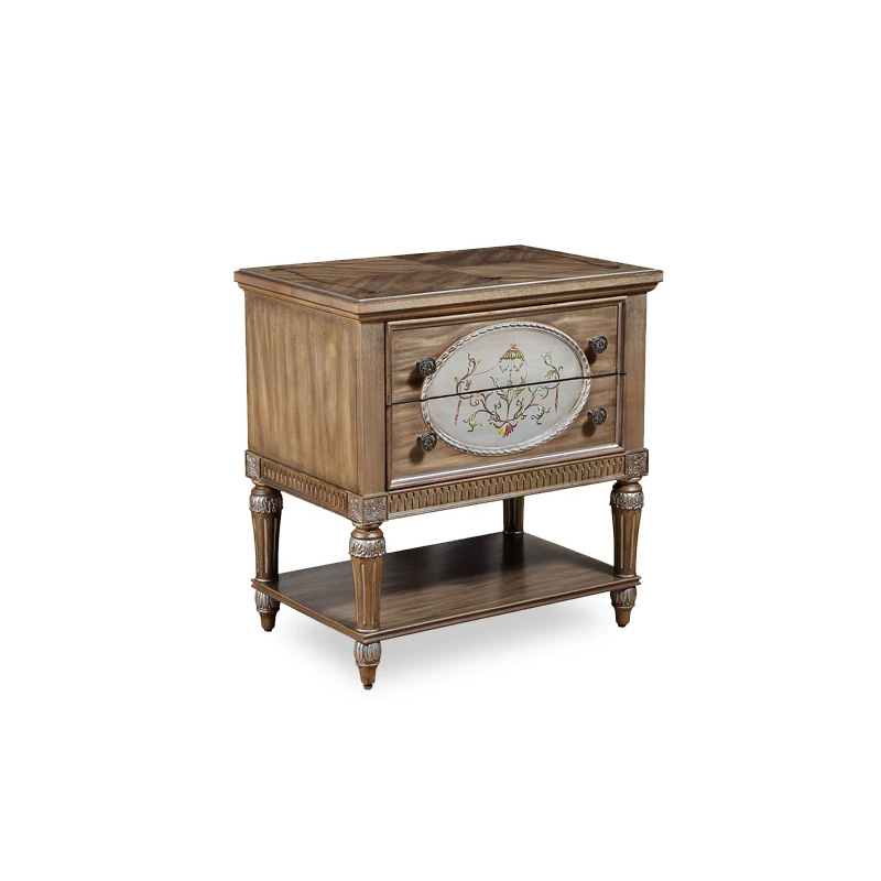 EKAR Heirloom Medallion Nightstand | Luxury Hand-Painted English Style Bedside Table | EKAR FURNITURE,EKAR FURNITURE CO.,LTD,EKAR Heirloom Medallion Nightstand | Luxury Hand-Painted English Style Bedside Table | EKAR FURNITURE,foshan furniture factory,custom Furniture factory,china furniture factory