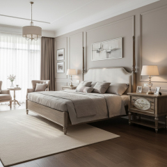 EKAR Heirloom Medallion Nightstand | Luxury Hand-Painted English Style Bedside Table | EKAR FURNITURE,MY SHOP,EKAR Heirloom Medallion Nightstand | Luxury Hand-Painted English Style Bedside Table | EKAR FURNITURE,foshan furniture factory,custom Furniture factory,china furniture factory