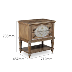 EKAR Heirloom Medallion Nightstand | Luxury Hand-Painted English Style Bedside Table | EKAR FURNITURE,MY SHOP,EKAR Heirloom Medallion Nightstand | Luxury Hand-Painted English Style Bedside Table | EKAR FURNITURE,foshan furniture factory,custom Furniture factory,china furniture factory