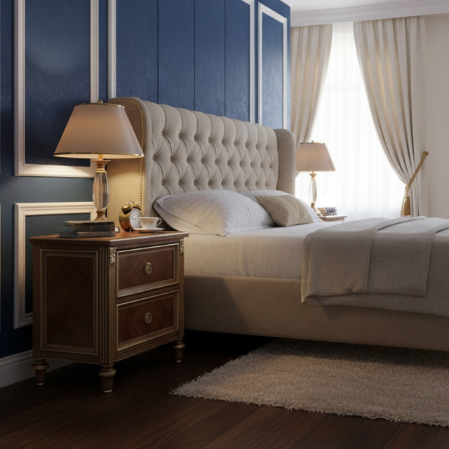 EKAR Marquis Luxury Nightstand | Hand-Inlaid American Style Bedside Table | Premium Custom Furniture,EKAR FURNITURE CO.,LTD,EKAR Marquis Luxury Nightstand | Hand-Inlaid American Style Bedside Table | Premium Custom Furniture,foshan furniture factory,custom Furniture factory,china furniture factory