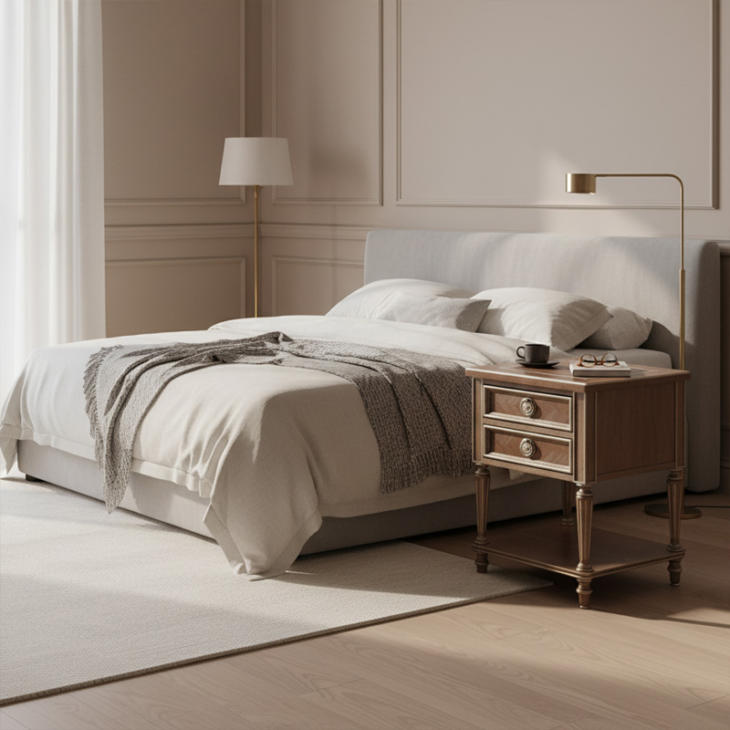 EKAR Sovereign Luxury Nightstand | Hand-Inlaid American Style Bedside Table | Foshan Custom Furniture,EKAR FURNITURE CO.,LTD,EKAR Sovereign Luxury Nightstand | Hand-Inlaid American Style Bedside Table | Foshan Custom Furniture,foshan furniture factory,custom Furniture factory,china furniture factory