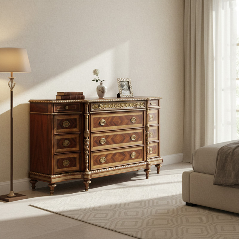 EKAR Chancellor Imperial Luxury Dresser | Hand-Inlaid English Style Bedroom Chest | EKAR FURNITURE,EKAR FURNITURE CO.,LTD,EKAR Chancellor Imperial Luxury Dresser | Hand-Inlaid English Style Bedroom Chest | EKAR FURNITURE,foshan furniture factory,custom Furniture factory,china furniture factory