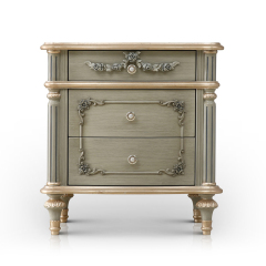 Antique Italian Nightstand with Carved Flower Pattern,EKAR FURNITURE CO.,LTD,Antique Italian Nightstand with Carved Flower Pattern,foshan furniture factory,custom Furniture factory,china furniture factory