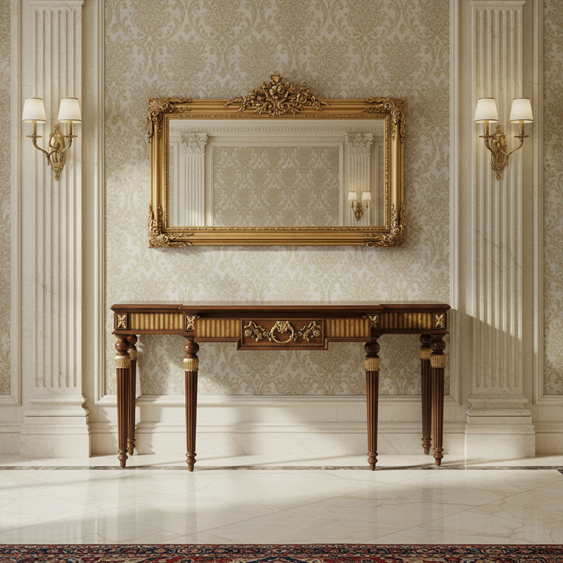 EKAR FURNITURE | Noble Manor Classical Gilded Console Table - Luxury Entryway Decor,EKAR FURNITURE CO.,LTD,EKAR FURNITURE | Noble Manor Classical Gilded Console Table - Luxury Entryway Decor,foshan furniture factory,custom Furniture factory,china furniture factory