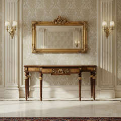 EKAR FURNITURE | Noble Manor Classical Gilded Console Table - Luxury Entryway Decor,EKAR FURNITURE CO.,LTD,EKAR FURNITURE | Noble Manor Classical Gilded Console Table - Luxury Entryway Decor,foshan furniture factory,custom Furniture factory,china furniture factory