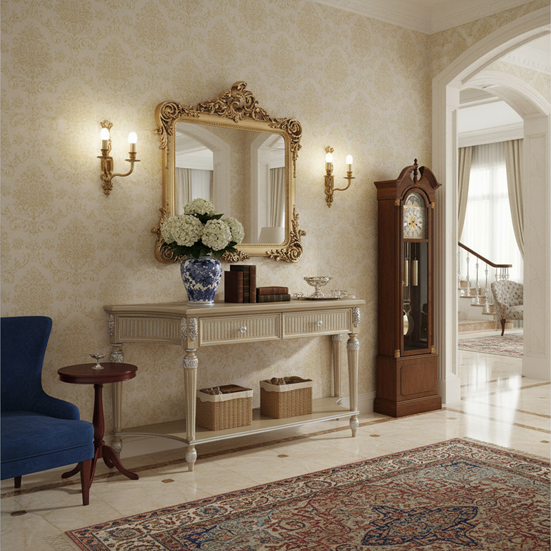 EKAR FURNITURE | Provincial Serenity Silver-Inlay Console Table,EKAR FURNITURE CO.,LTD,EKAR FURNITURE | Provincial Serenity Silver-Inlay Console Table,foshan furniture factory,custom Furniture factory,china furniture factory