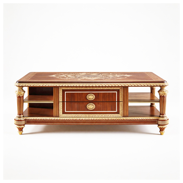 Grand Versailles Inlay Wood Coffee Table - Luxury American Classical Center Table | EKAR FURNITURE,EKAR FURNITURE CO.,LTD,Grand Versailles Inlay Wood Coffee Table - Luxury American Classical Center Table | EKAR FURNITURE,foshan furniture factory,custom Furniture factory,china furniture factory