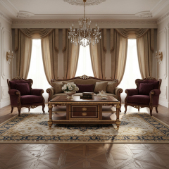 Grand Versailles Inlay Wood Coffee Table - Luxury American Classical Center Table | EKAR FURNITURE,EKAR FURNITURE CO.,LTD,Grand Versailles Inlay Wood Coffee Table - Luxury American Classical Center Table | EKAR FURNITURE,foshan furniture factory,custom Furniture factory,china furniture factory