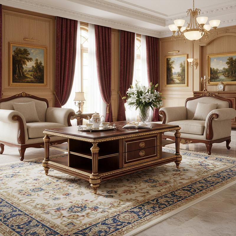 Grand Versailles Inlay Wood Coffee Table - Luxury American Classical Center Table | EKAR FURNITURE,EKAR FURNITURE CO.,LTD,Grand Versailles Inlay Wood Coffee Table - Luxury American Classical Center Table | EKAR FURNITURE,foshan furniture factory,custom Furniture factory,china furniture factory