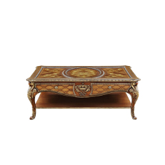 Royal Marquetry Crown Coffee Table - Luxury American Classical Wood Center Table | EKAR FURNITURE,EKAR FURNITURE CO.,LTD,Royal Marquetry Crown Coffee Table - Luxury American Classical Wood Center Table | EKAR FURNITURE,foshan furniture factory,custom Furniture factory,china furniture factory