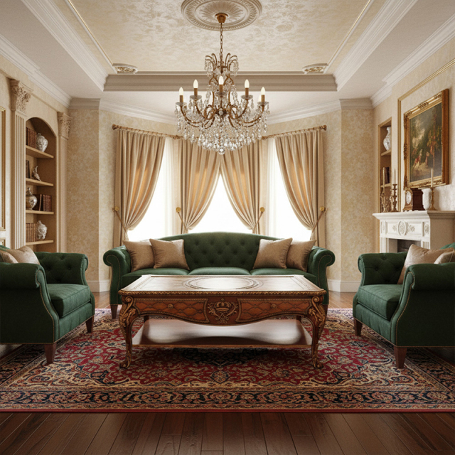 Royal Marquetry Crown Coffee Table - Luxury American Classical Wood Center Table | EKAR FURNITURE,EKAR FURNITURE CO.,LTD,Royal Marquetry Crown Coffee Table - Luxury American Classical Wood Center Table | EKAR FURNITURE,foshan furniture factory,custom Furniture factory,china furniture factory