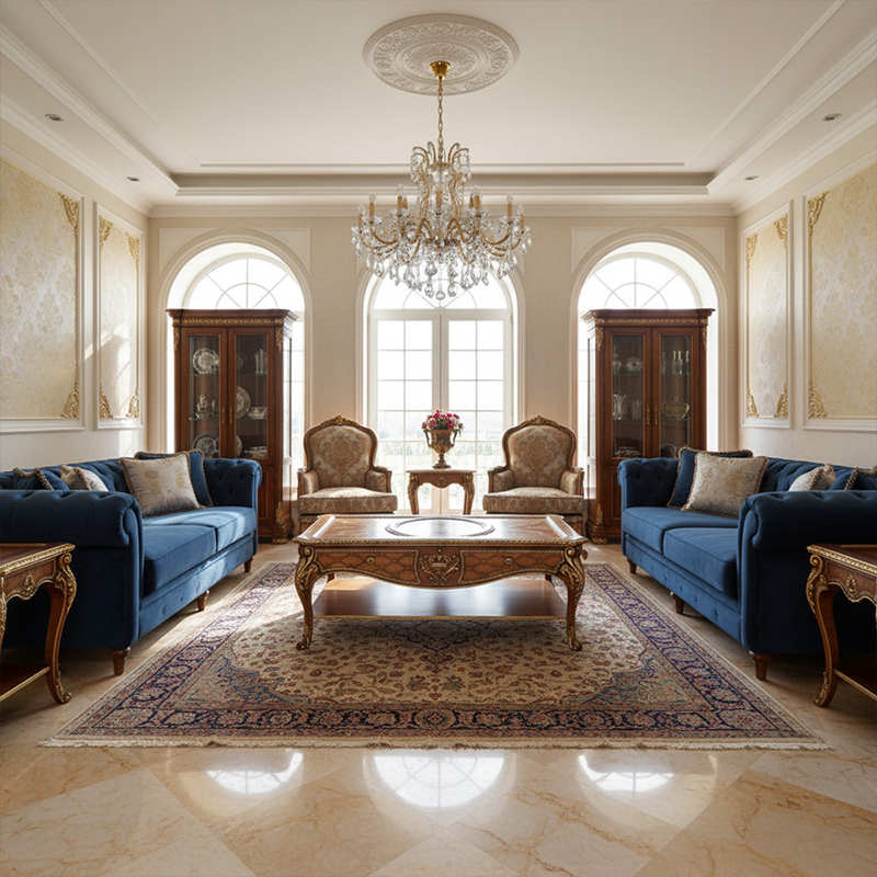Royal Marquetry Crown Coffee Table - Luxury American Classical Wood Center Table | EKAR FURNITURE,EKAR FURNITURE CO.,LTD,Royal Marquetry Crown Coffee Table - Luxury American Classical Wood Center Table | EKAR FURNITURE,foshan furniture factory,custom Furniture factory,china furniture factory