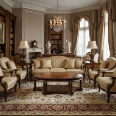 EKAR Furniture | Stately Manor Oval Marquetry Coffee Table – Luxury American Classical Centerpiece,EKAR FURNITURE CO.,LTD,EKAR Furniture | Stately Manor Oval Marquetry Coffee Table – Luxury American Classical Centerpiece,foshan furniture factory,custom Furniture factory,china furniture factory